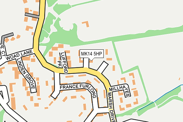 MK14 5HP map - OS OpenMap – Local (Ordnance Survey) MK14 5HP map - OS OpenMap – Local (Ordnance Survey)