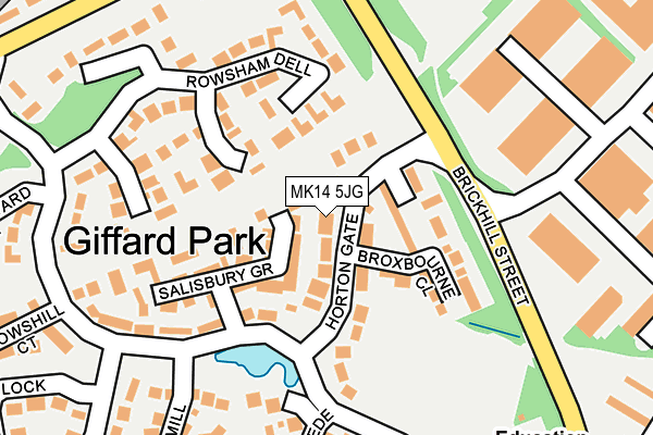 MK14 5JG map - OS OpenMap – Local (Ordnance Survey) MK14 5JG map - OS OpenMap – Local (Ordnance Survey)