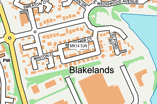 MK14 5JN map - OS OpenMap – Local (Ordnance Survey) MK14 5JN map - OS OpenMap – Local (Ordnance Survey)