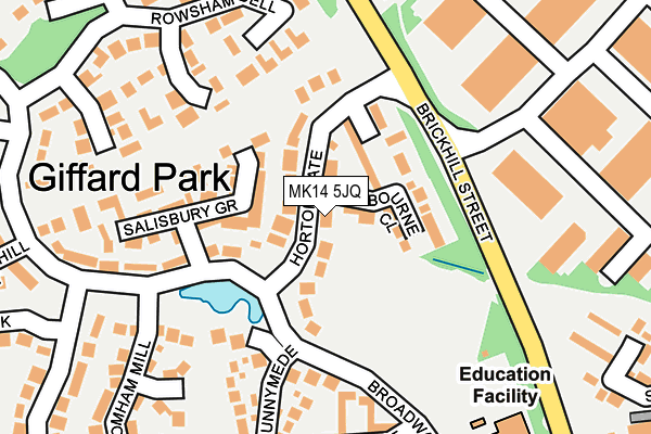 MK14 5JQ map - OS OpenMap – Local (Ordnance Survey) MK14 5JQ map - OS OpenMap – Local (Ordnance Survey)