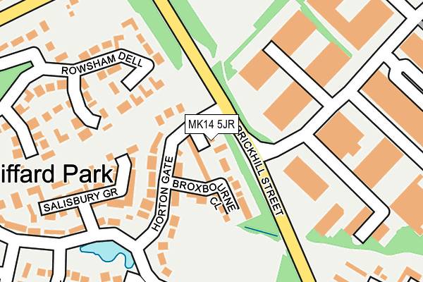 MK14 5JR map - OS OpenMap – Local (Ordnance Survey) MK14 5JR map - OS OpenMap – Local (Ordnance Survey)