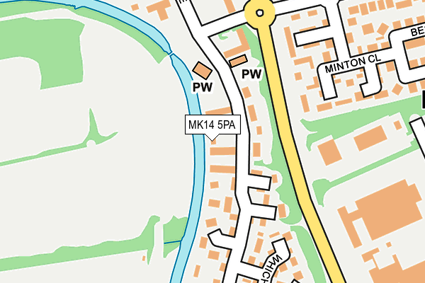 MK14 5PA map - OS OpenMap – Local (Ordnance Survey) MK14 5PA map - OS OpenMap – Local (Ordnance Survey)