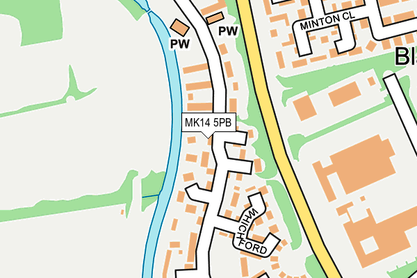 MK14 5PB map - OS OpenMap – Local (Ordnance Survey) MK14 5PB map - OS OpenMap – Local (Ordnance Survey)