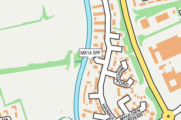 MK14 5PF map - OS OpenMap – Local (Ordnance Survey) MK14 5PF map - OS OpenMap – Local (Ordnance Survey)