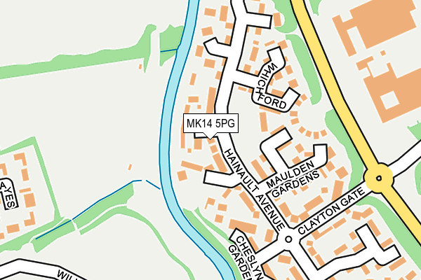 MK14 5PG map - OS OpenMap – Local (Ordnance Survey) MK14 5PG map - OS OpenMap – Local (Ordnance Survey)