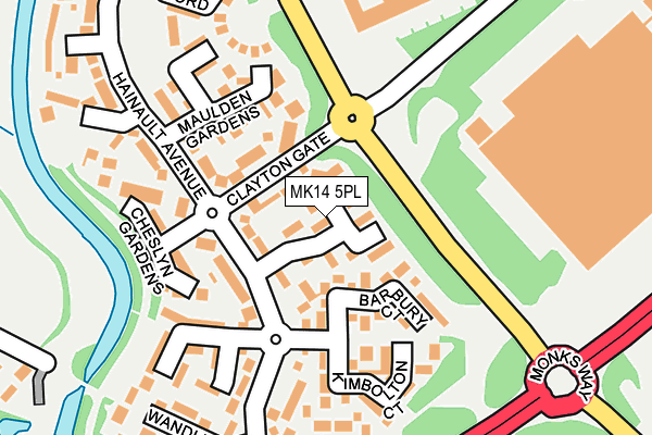 MK14 5PL map - OS OpenMap – Local (Ordnance Survey) MK14 5PL map - OS OpenMap – Local (Ordnance Survey)