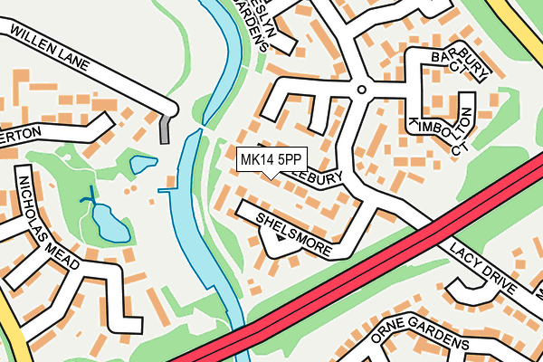 MK14 5PP map - OS OpenMap – Local (Ordnance Survey) MK14 5PP map - OS OpenMap – Local (Ordnance Survey)