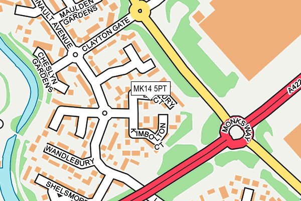 MK14 5PT map - OS OpenMap – Local (Ordnance Survey) MK14 5PT map - OS OpenMap – Local (Ordnance Survey)