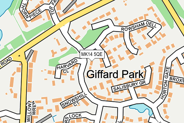 MK14 5QE map - OS OpenMap – Local (Ordnance Survey) MK14 5QE map - OS OpenMap – Local (Ordnance Survey)
