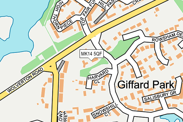 MK14 5QF map - OS OpenMap – Local (Ordnance Survey) MK14 5QF map - OS OpenMap – Local (Ordnance Survey)