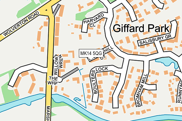 MK14 5QG map - OS OpenMap – Local (Ordnance Survey) MK14 5QG map - OS OpenMap – Local (Ordnance Survey)