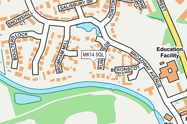 MK14 5QL map - OS OpenMap – Local (Ordnance Survey) MK14 5QL map - OS OpenMap – Local (Ordnance Survey)