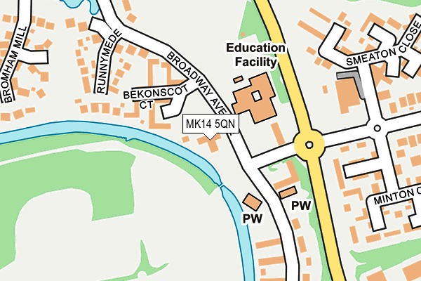 MK14 5QN map - OS OpenMap – Local (Ordnance Survey) MK14 5QN map - OS OpenMap – Local (Ordnance Survey)