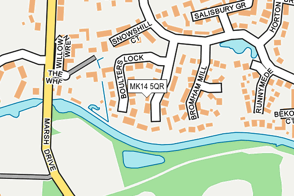 MK14 5QR map - OS OpenMap – Local (Ordnance Survey) MK14 5QR map - OS OpenMap – Local (Ordnance Survey)