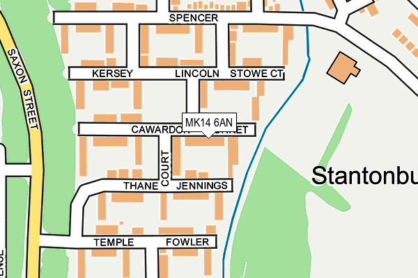 MK14 6AN map - OS OpenMap – Local (Ordnance Survey) MK14 6AN map - OS OpenMap – Local (Ordnance Survey)