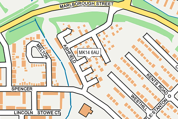 MK14 6AU map - OS OpenMap – Local (Ordnance Survey) MK14 6AU map - OS OpenMap – Local (Ordnance Survey)