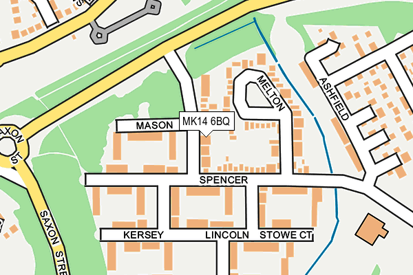 MK14 6BQ map - OS OpenMap – Local (Ordnance Survey) MK14 6BQ map - OS OpenMap – Local (Ordnance Survey)