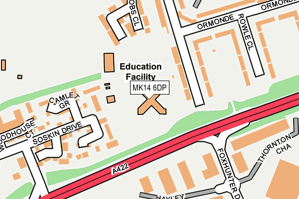 MK14 6DP map - OS OpenMap – Local (Ordnance Survey) MK14 6DP map - OS OpenMap – Local (Ordnance Survey)