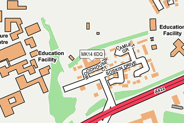 MK14 6DQ map - OS OpenMap – Local (Ordnance Survey) MK14 6DQ map - OS OpenMap – Local (Ordnance Survey)