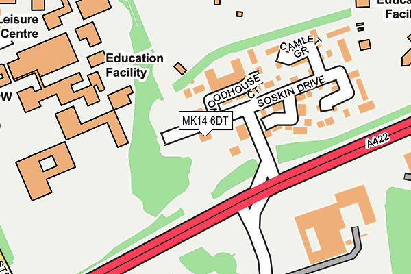 MK14 6DT map - OS OpenMap – Local (Ordnance Survey) MK14 6DT map - OS OpenMap – Local (Ordnance Survey)