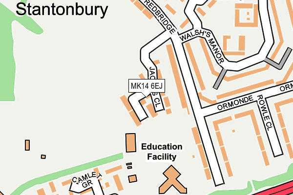 MK14 6EJ map - OS OpenMap – Local (Ordnance Survey) MK14 6EJ map - OS OpenMap – Local (Ordnance Survey)