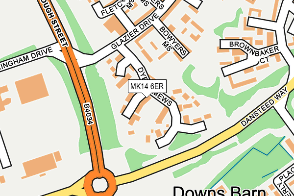 MK14 6ER map - OS OpenMap – Local (Ordnance Survey) MK14 6ER map - OS OpenMap – Local (Ordnance Survey)