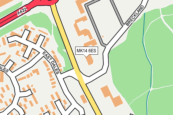 MK14 6ES map - OS OpenMap – Local (Ordnance Survey) MK14 6ES map - OS OpenMap – Local (Ordnance Survey)