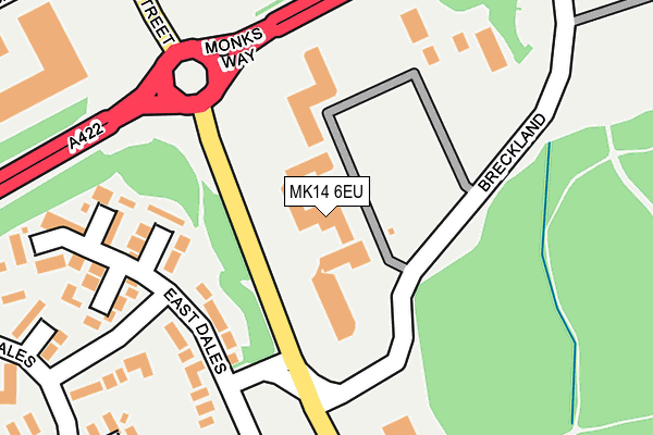 MK14 6EU map - OS OpenMap – Local (Ordnance Survey) MK14 6EU map - OS OpenMap – Local (Ordnance Survey)