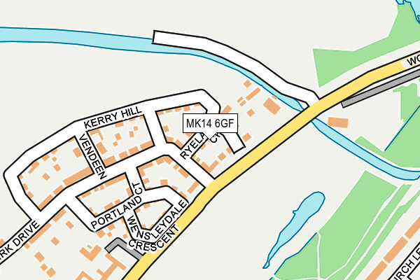 MK14 6GF map - OS OpenMap – Local (Ordnance Survey) MK14 6GF map - OS OpenMap – Local (Ordnance Survey)
