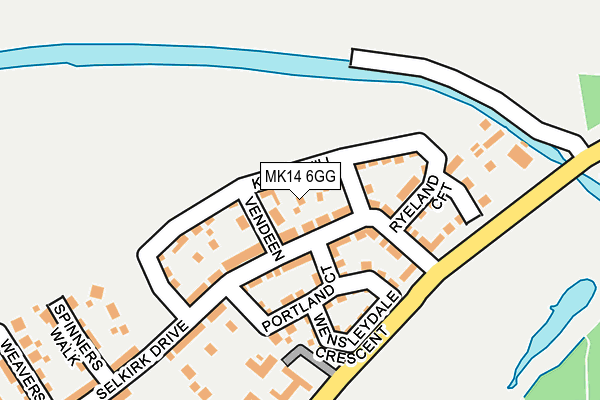 MK14 6GG map - OS OpenMap – Local (Ordnance Survey) MK14 6GG map - OS OpenMap – Local (Ordnance Survey)