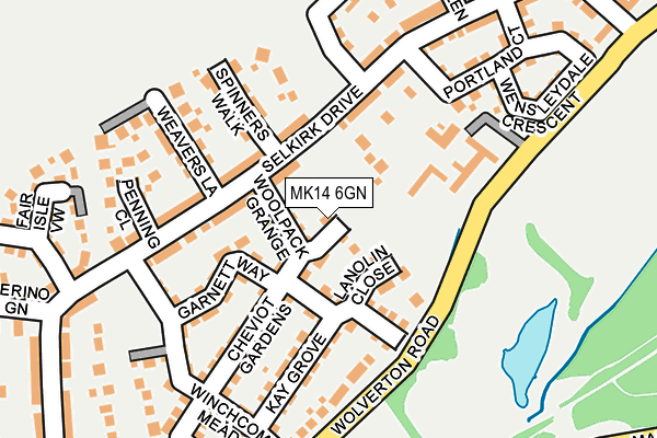 MK14 6GN map - OS OpenMap – Local (Ordnance Survey) MK14 6GN map - OS OpenMap – Local (Ordnance Survey)