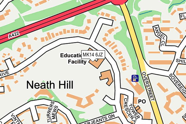 MK14 6JZ map - OS OpenMap – Local (Ordnance Survey) MK14 6JZ map - OS OpenMap – Local (Ordnance Survey)