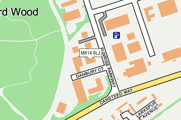 MK14 6LJ map - OS OpenMap – Local (Ordnance Survey) MK14 6LJ map - OS OpenMap – Local (Ordnance Survey)