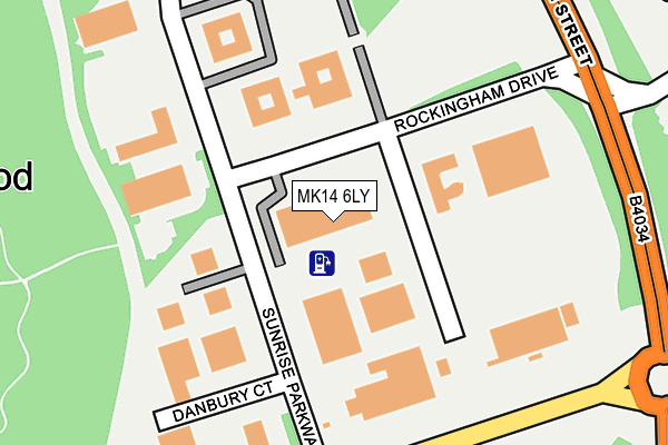 MK14 6LY map - OS OpenMap – Local (Ordnance Survey)