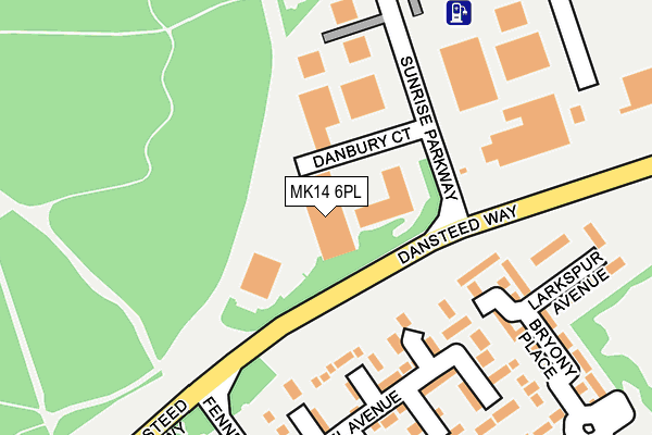 MK14 6PL map - OS OpenMap – Local (Ordnance Survey) MK14 6PL map - OS OpenMap – Local (Ordnance Survey)