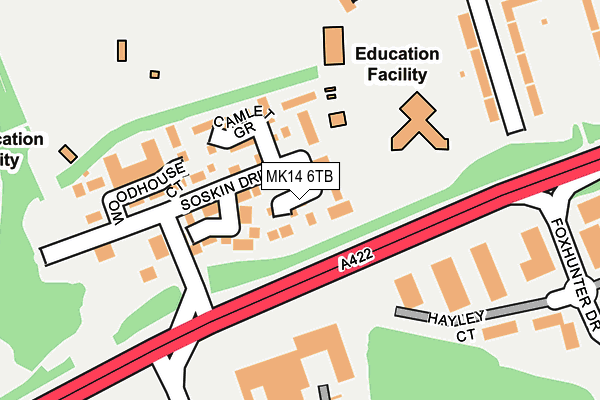 MK14 6TB map - OS OpenMap – Local (Ordnance Survey) MK14 6TB map - OS OpenMap – Local (Ordnance Survey)
