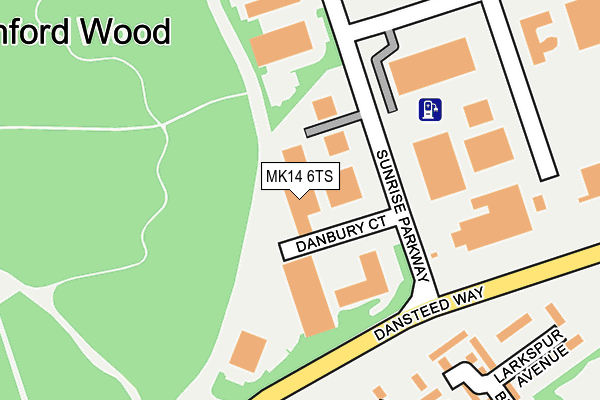 MK14 6TS map - OS OpenMap – Local (Ordnance Survey) MK14 6TS map - OS OpenMap – Local (Ordnance Survey)