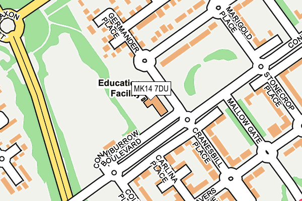 MK14 7DU map - OS OpenMap – Local (Ordnance Survey) MK14 7DU map - OS OpenMap – Local (Ordnance Survey)