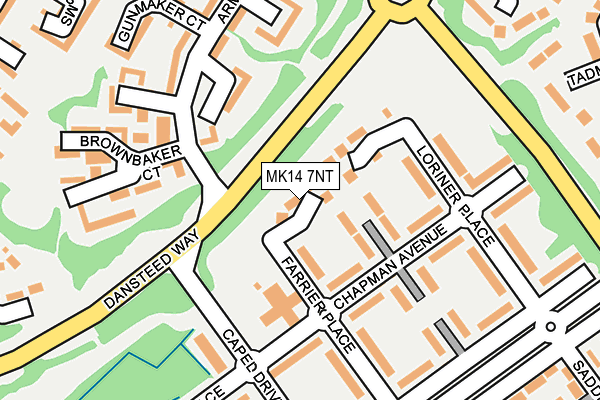 MK14 7NT map - OS OpenMap – Local (Ordnance Survey) MK14 7NT map - OS OpenMap – Local (Ordnance Survey)