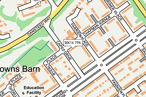 MK14 7PA map - OS OpenMap – Local (Ordnance Survey) MK14 7PA map - OS OpenMap – Local (Ordnance Survey)