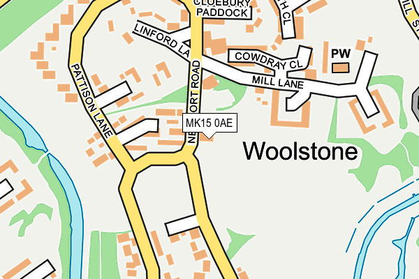 MK15 0AE map - OS OpenMap – Local (Ordnance Survey) MK15 0AE map - OS OpenMap – Local (Ordnance Survey)
