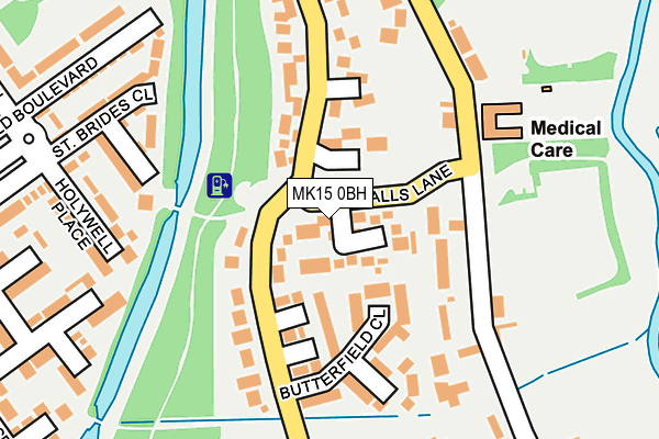 MK15 0BH map - OS OpenMap – Local (Ordnance Survey) MK15 0BH map - OS OpenMap – Local (Ordnance Survey)