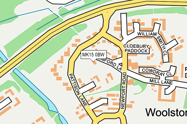 MK15 0BW map - OS OpenMap – Local (Ordnance Survey) MK15 0BW map - OS OpenMap – Local (Ordnance Survey)