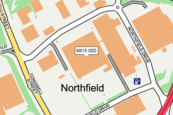 MK15 0DD map - OS OpenMap – Local (Ordnance Survey)