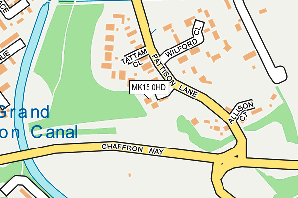 MK15 0HD map - OS OpenMap – Local (Ordnance Survey)