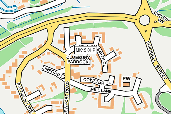 MK15 0HP map - OS OpenMap – Local (Ordnance Survey)