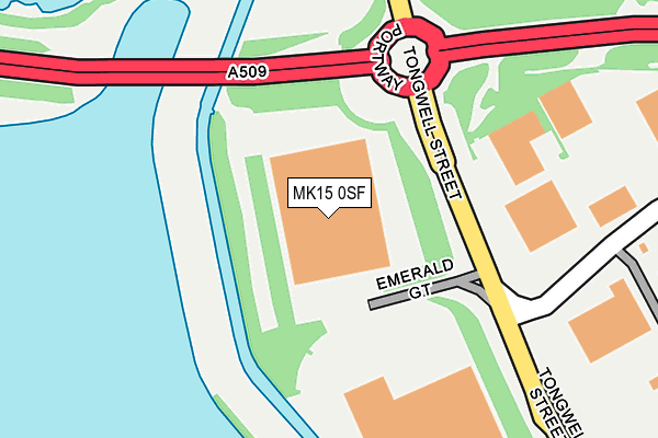 MK15 0SF map - OS OpenMap – Local (Ordnance Survey)