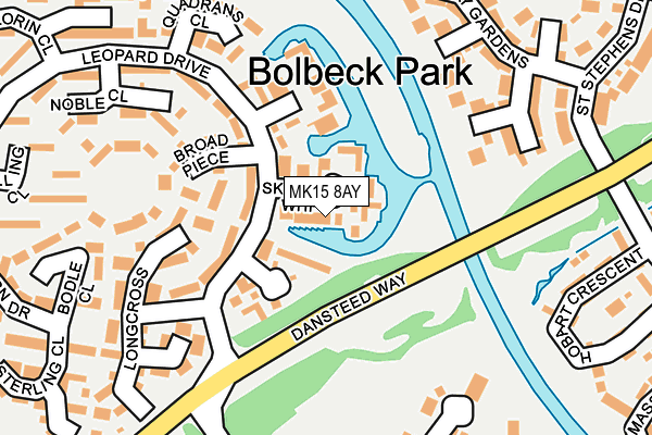 MK15 8AY map - OS OpenMap – Local (Ordnance Survey) MK15 8AY map - OS OpenMap – Local (Ordnance Survey)