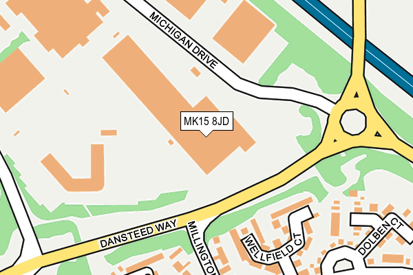 MK15 8JD map - OS OpenMap – Local (Ordnance Survey) MK15 8JD map - OS OpenMap – Local (Ordnance Survey)