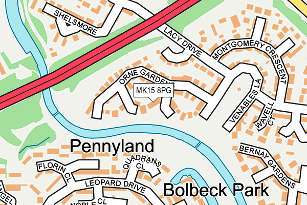 MK15 8PG map - OS OpenMap – Local (Ordnance Survey) MK15 8PG map - OS OpenMap – Local (Ordnance Survey)